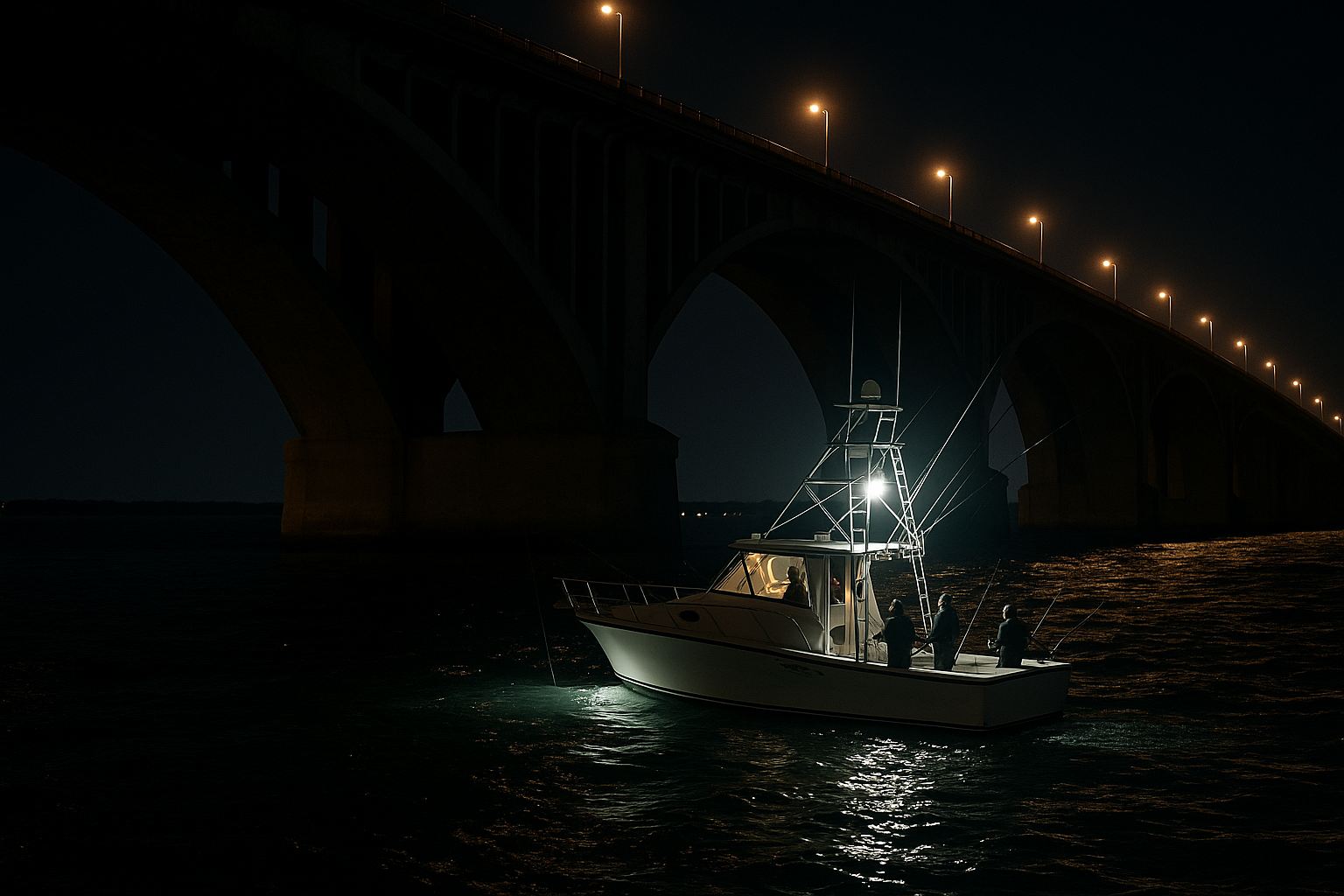 Night Fishing for Snook Under the Bridges of Tampa Bay